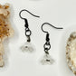 Black and White Flower Earrings