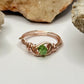Rose Gold Green Beaded Ring