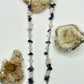Silver Beaded Amethyst and Rose Quartz Necklace