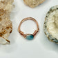 Rose Gold Blue Beryl Ring