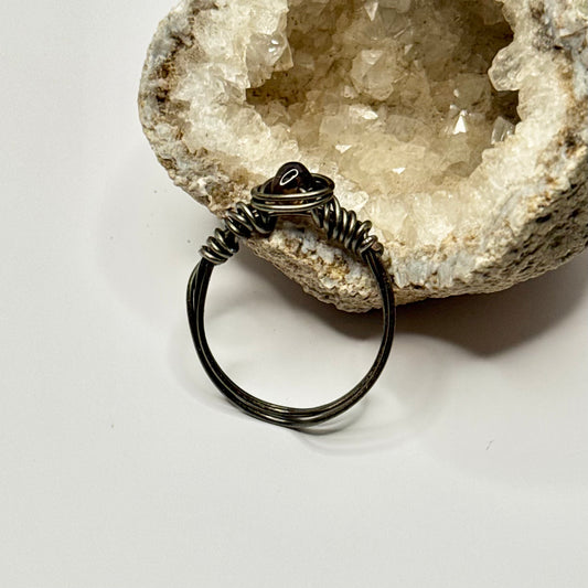 Charcoal Smoky Quartz Ring