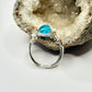 Silver Blue Glass Ring