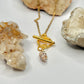 Gold Seashell Toggle Necklace