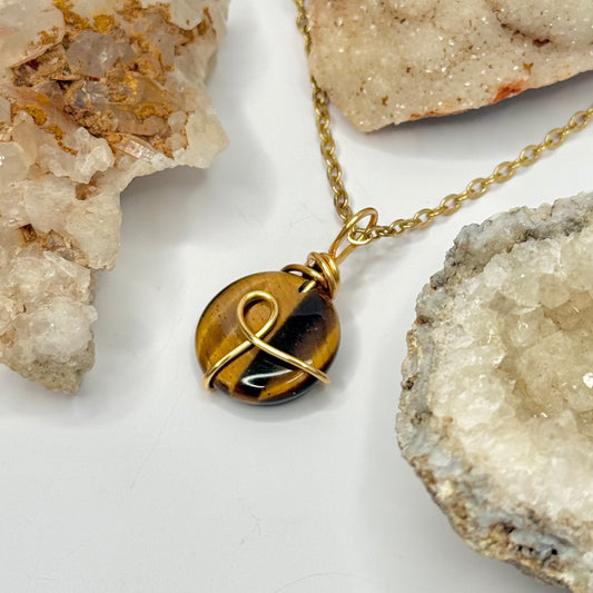 Gold Tigers Eye Necklace