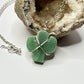 Silver Green Aventurine Cactus Necklace