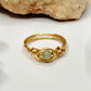 Gold Green Dyed Quartz Ring