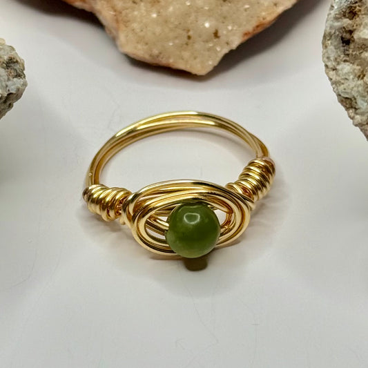 Gold Jade Ring