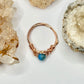Rose Gold Blue Shell Ring