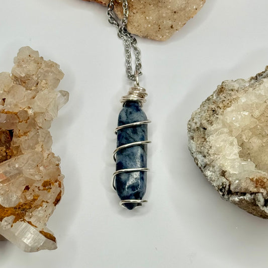 Silver Sodalite Necklace