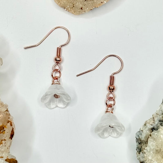 Rose Gold Flower Earrings