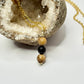 Gold Onyx and Picture Jasper Necklace