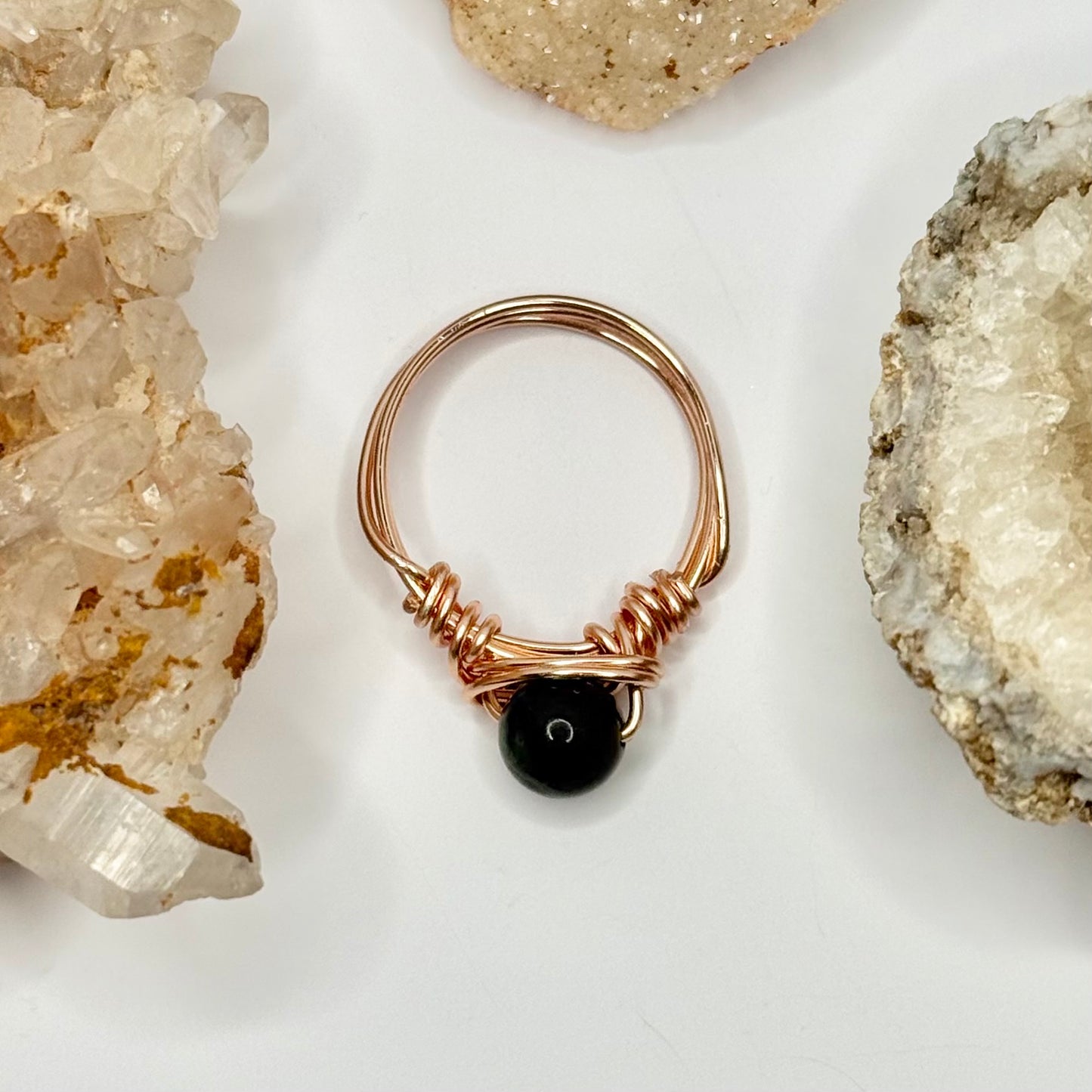 Rose Gold Rainforest Jasper Ring
