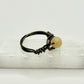 Charcoal Yellow Calcite Ring