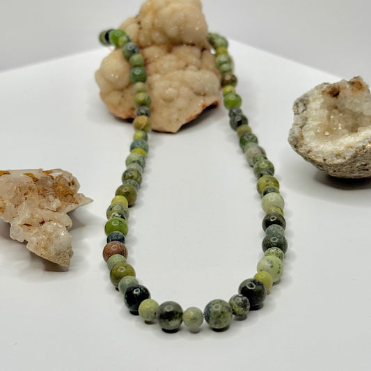 Gold Serpentine Beaded Necklace