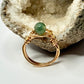 Gold Plated Moss Agate Ring