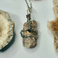 Silver Turritella Agate Necklace