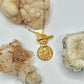 Gold Hieroglyphic Charm Toggle Necklace