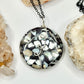 Silver and Black Conglomerate Necklace