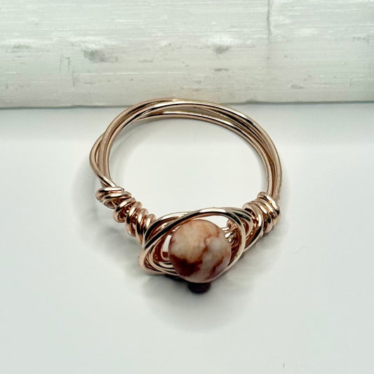 Rose Gold Carnelian Ring