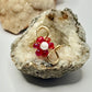 Gold Red Flower Ring