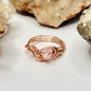 Rose Gold Pink Beaded Ring