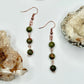 Rose Gold Unakite Earrings