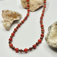 Red Coral and Copper Beaded Necklace