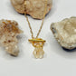 Gold Flower Toggle Necklace