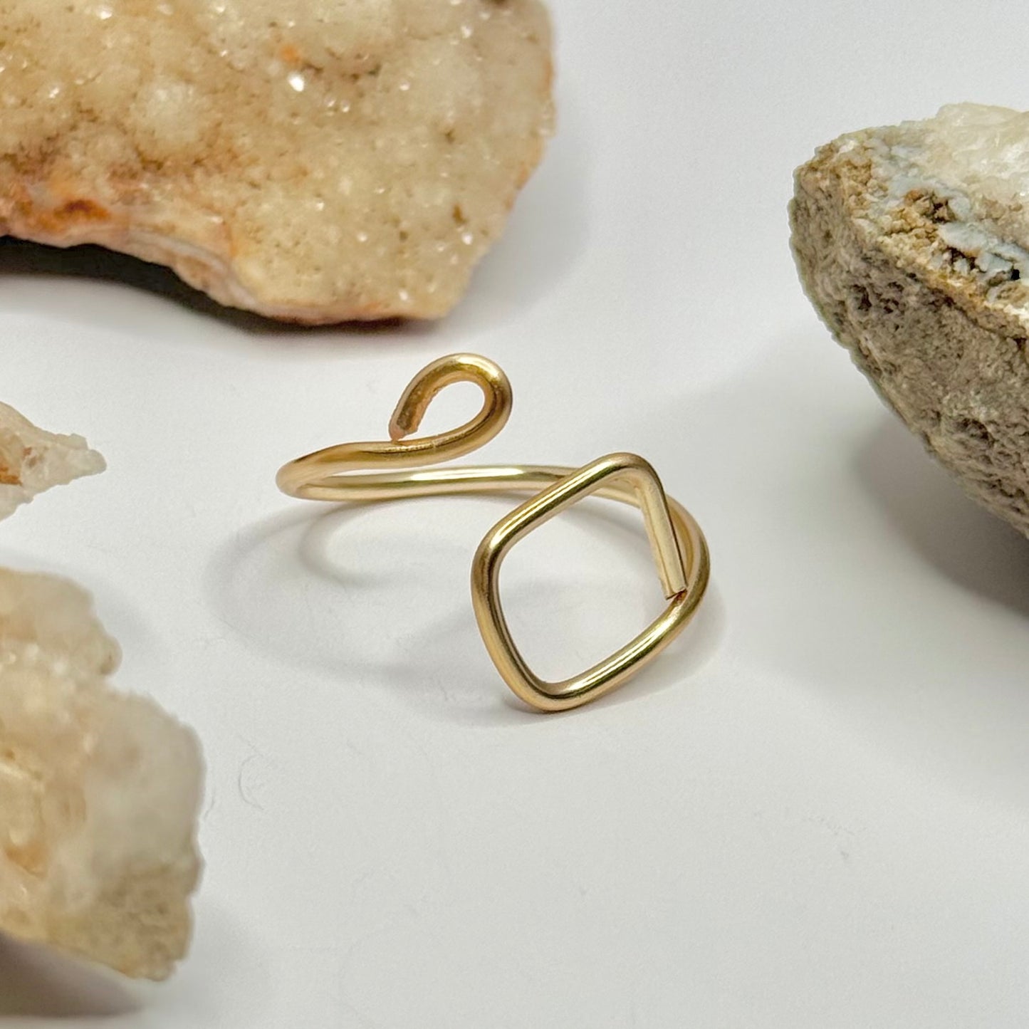 Gold Bypass Ring