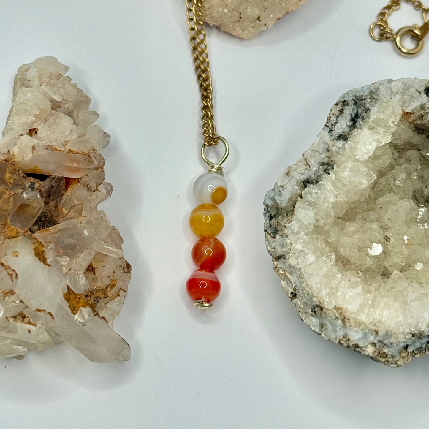 Gold Carnelian Necklace