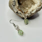 Silver Green Calcite Earrings