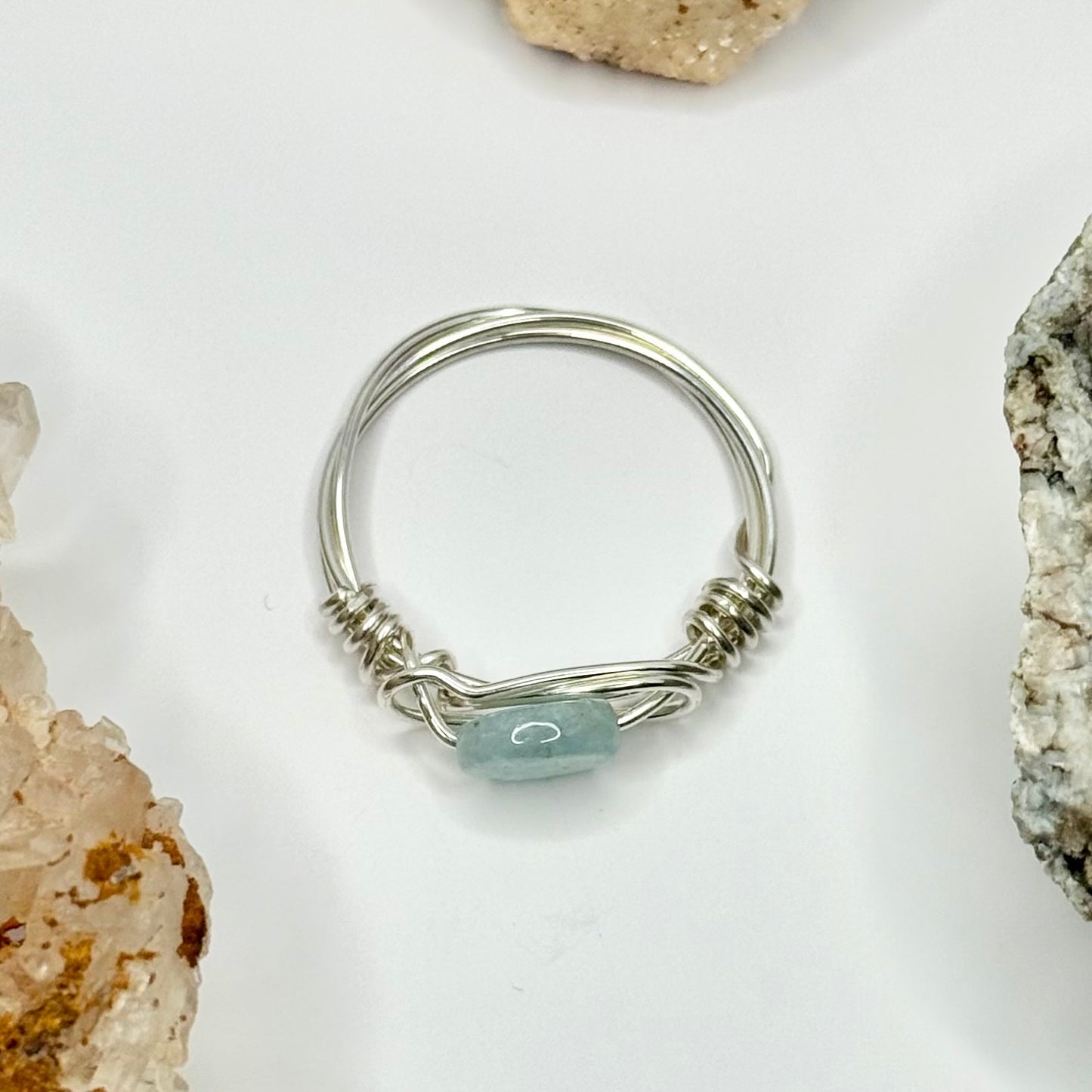 Sterling Silver Blue Calcite Ring
