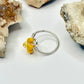 Silver Yellow Flower Ring