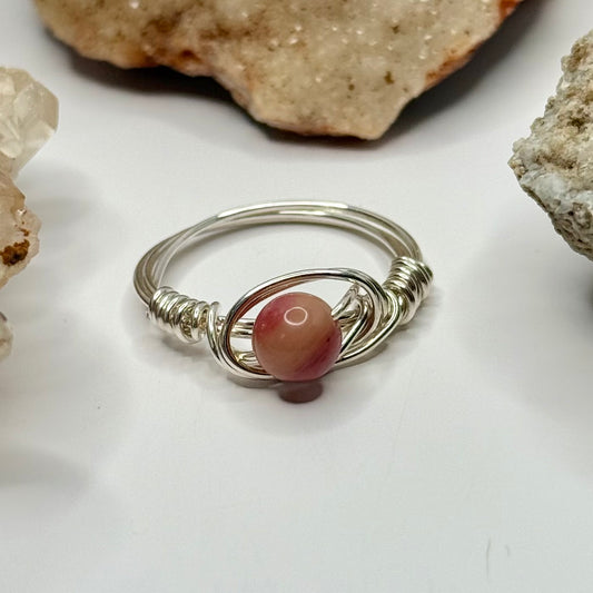 Sterling Silver Rhodonite Ring