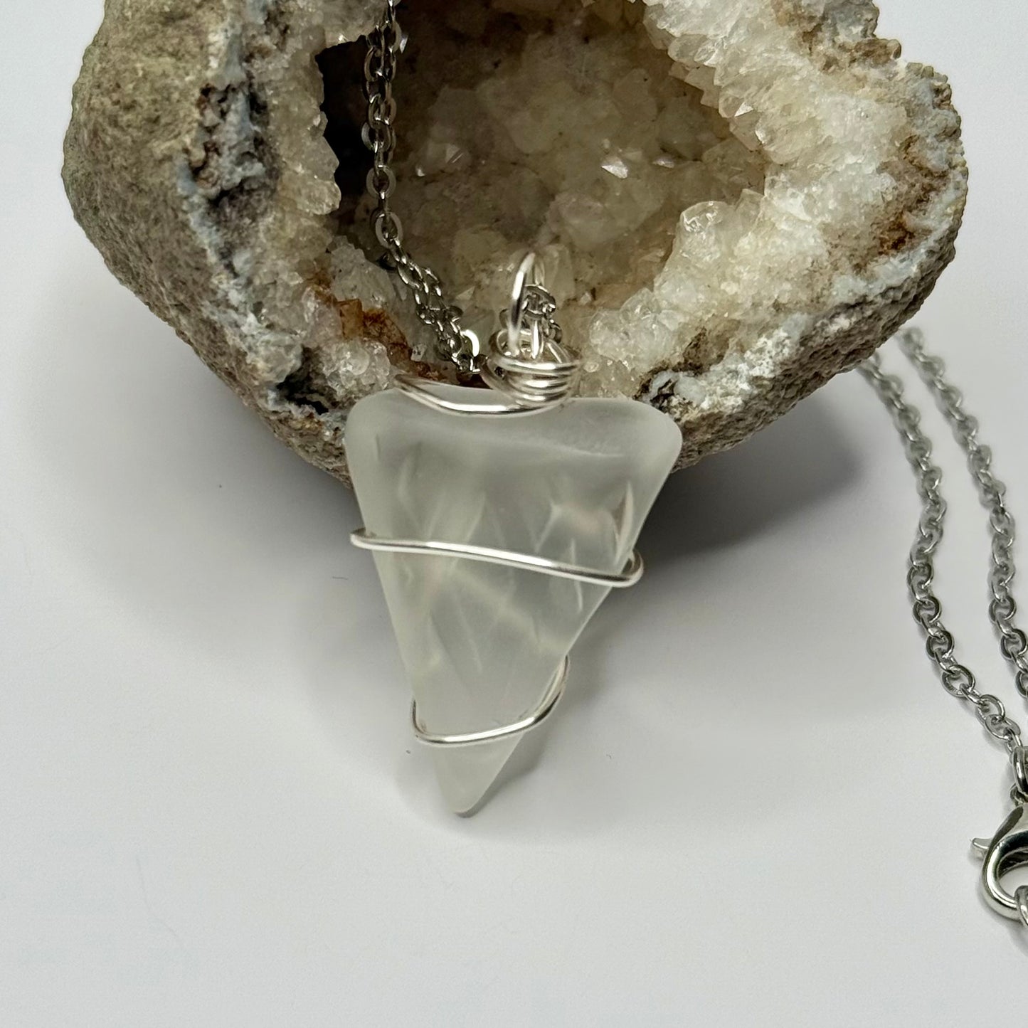 Silver Glass Necklace