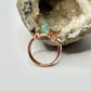 Rose Gold Green Beaded Ring