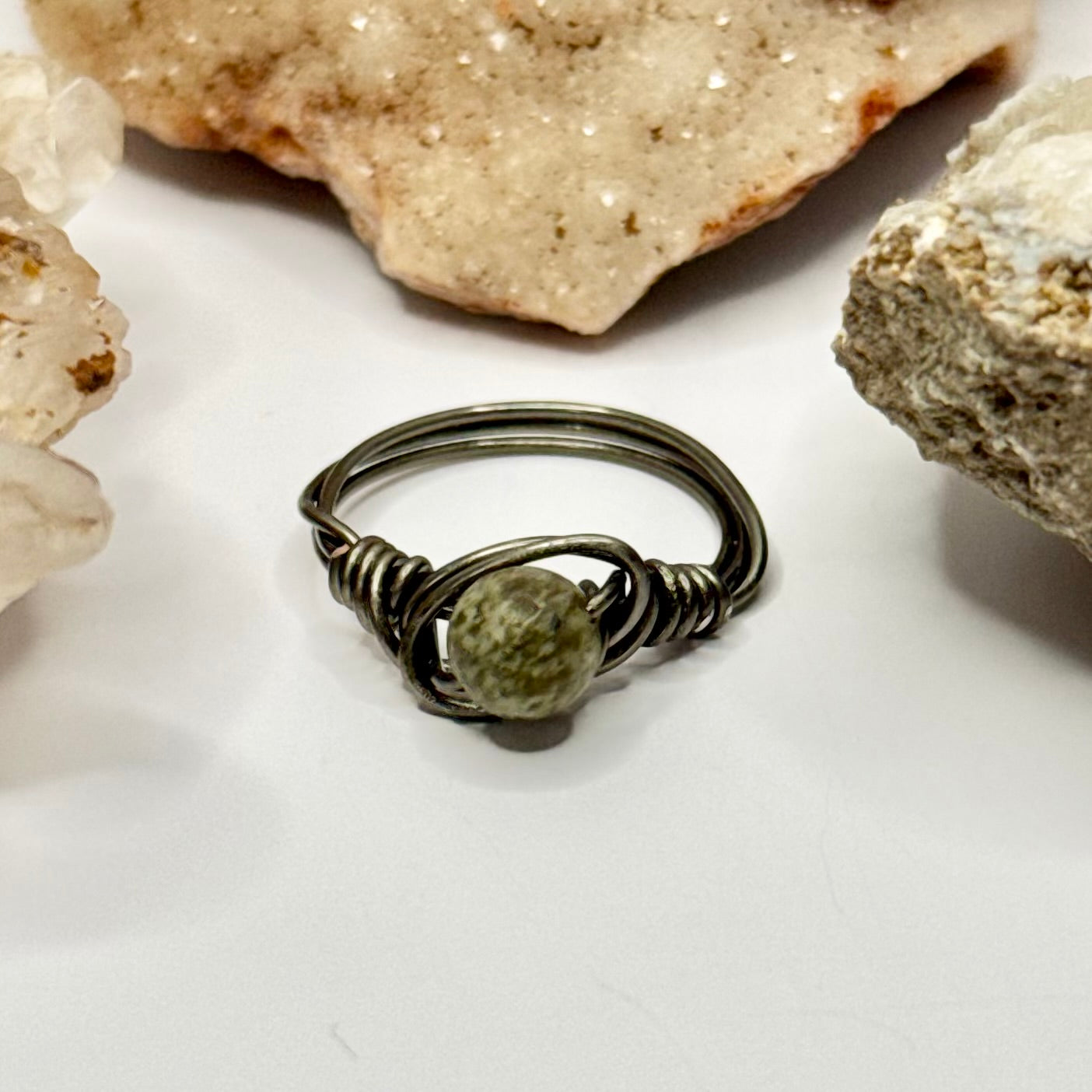 Charcoal Rainforest Jasper Ring