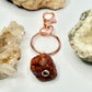 Rose Gold Agate Keychain