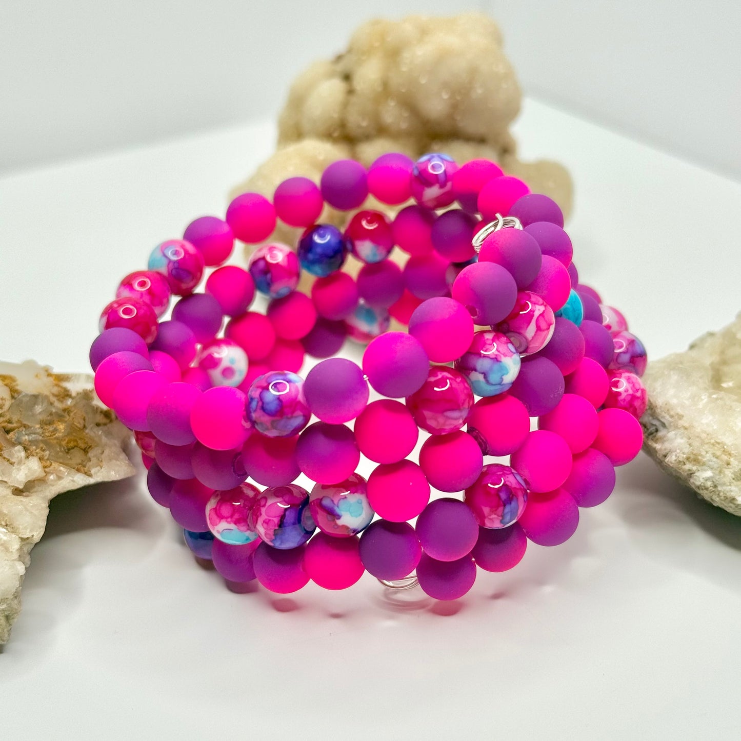 Pink, Purple, and Blue Wrap Bracelet