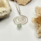 Silver Fluorite Swirl Necklace