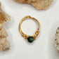 Gold Moss Agate Ring