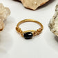 Gold Plated Onyx Ring