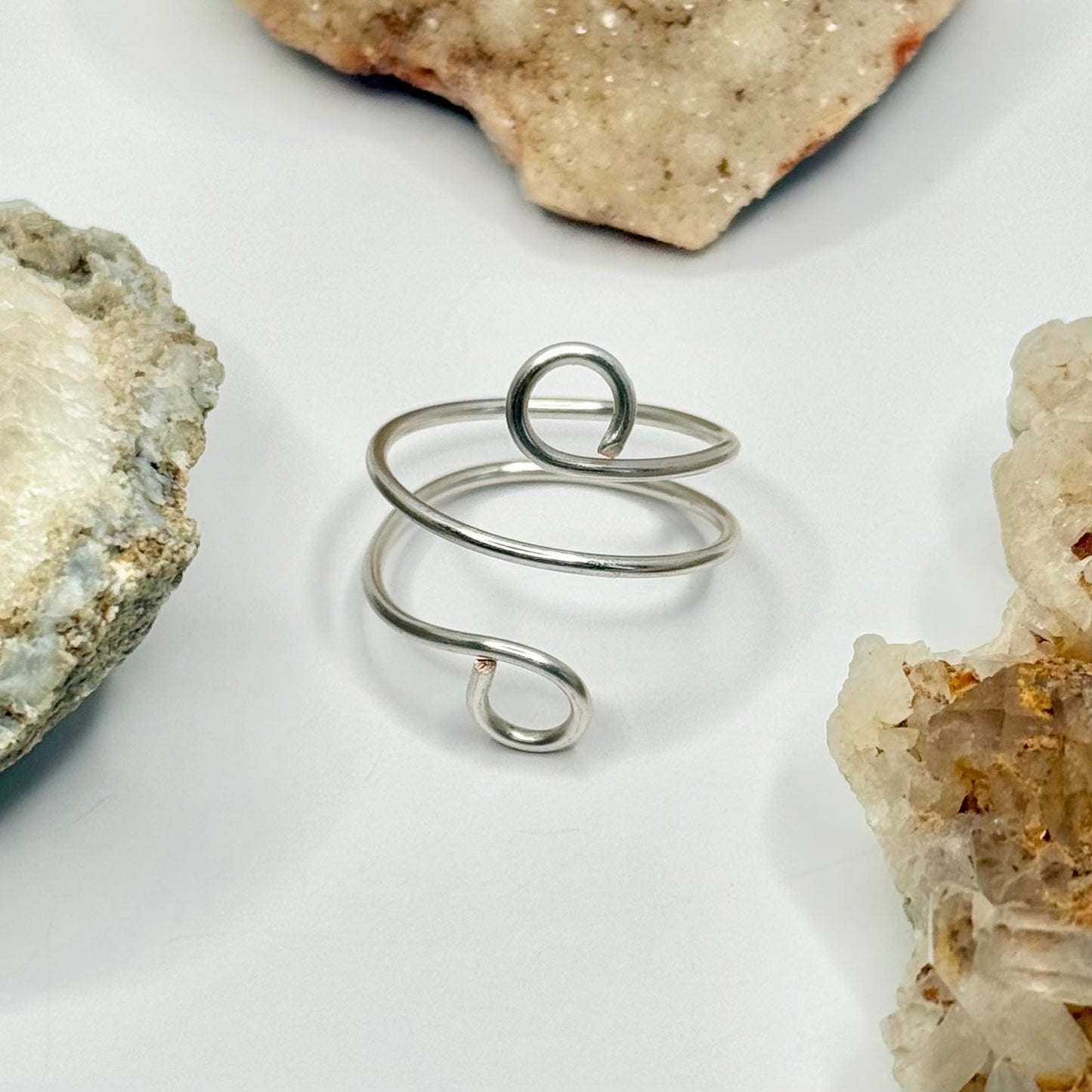 Silver Wrapped Bypass Ring