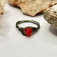 Charcoal Carnelian Ring