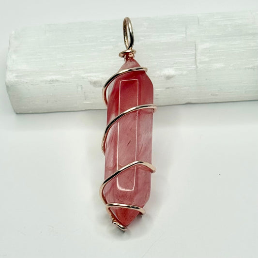 Rose Quartz Agate Necklace