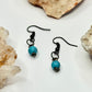 Charcoal Dyed Blue Howlite Earrings