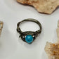 Charcoal Blue Apatite Ring