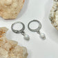 Steel Fire and Ice Opal Huggie Earrings