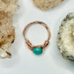 Rose Gold Turquoise Colored Bead Ring