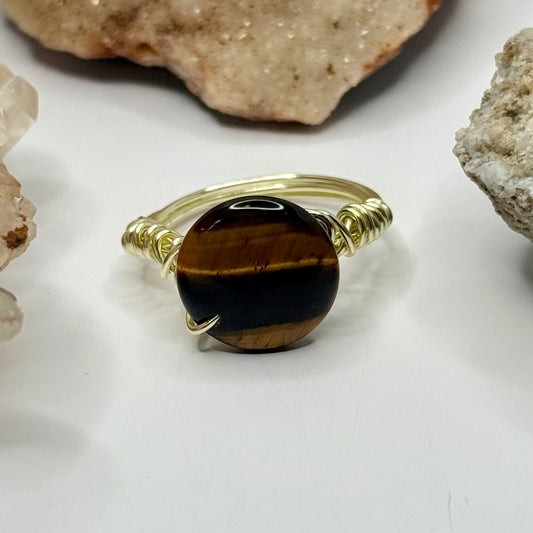 Gold Tigers Eye Ring